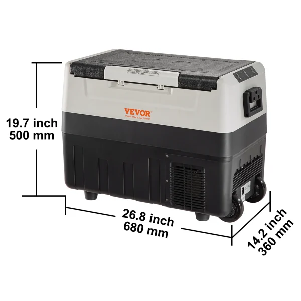 Portable Car Refrigerator, Foldable Handle
