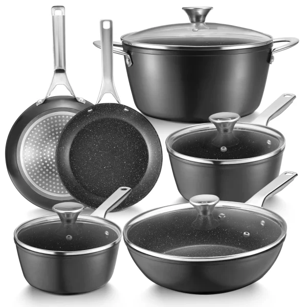 Pots and Pans, Induction, Nonstick, 10-Piece