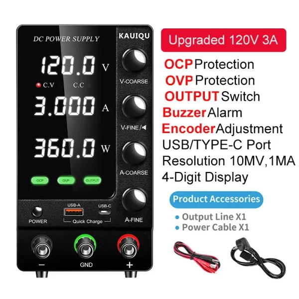Power Supply, OCP, OVP, DC Adjustable