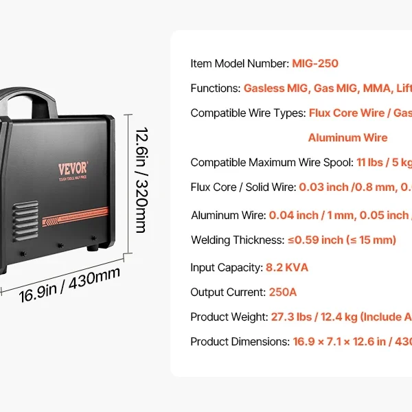 Welder 5-in-1 Mig /Gas /Flux Core /Stick /Lift TIG