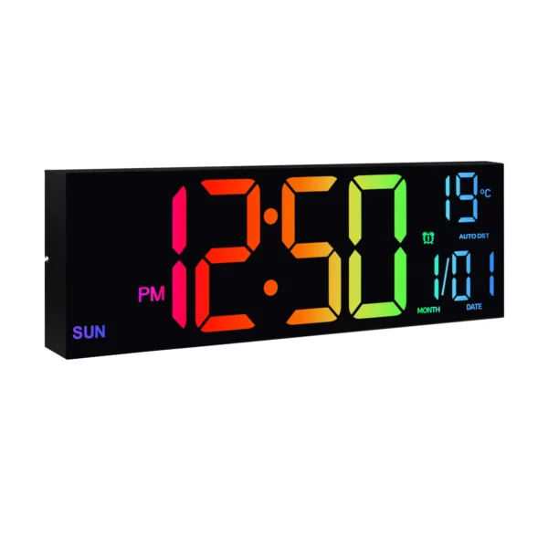 16" Digital Wall Clock, Big LED Display with Remote