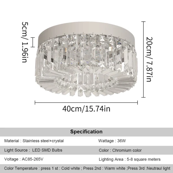 Crystal Ceiling Lamp Decoration Led Ceiling Light