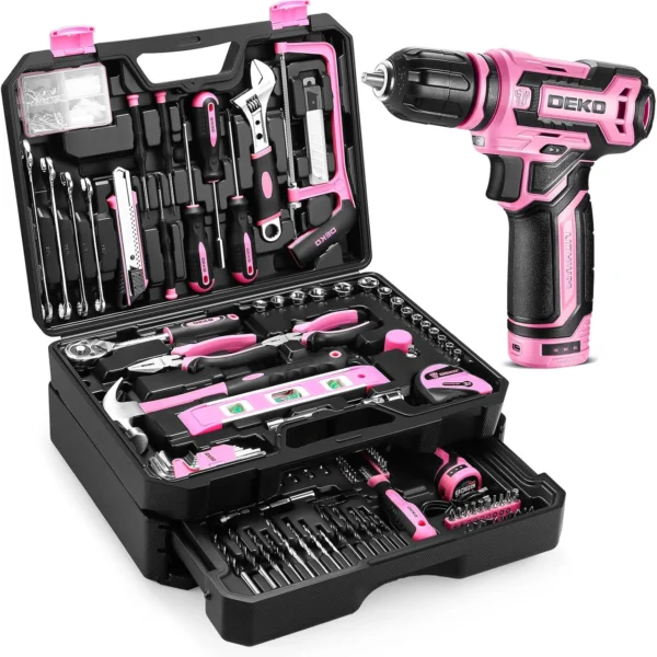 Toolbox with 12V Power Cordless Drill